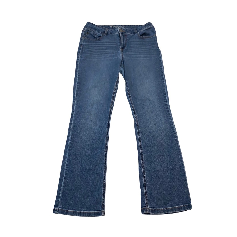 Maurices M Jeans Womens 12 Reg Mid Rise Straight Leg Blue Denim Medium Wash